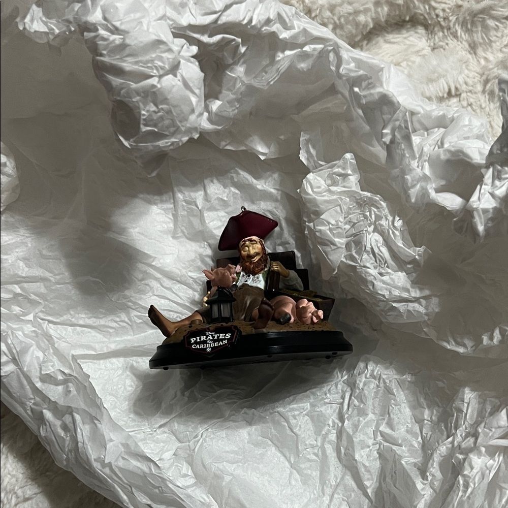 Hallmark ornament Pirates of the Caribbean Figurine with Red Hat